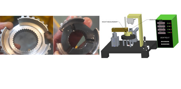 Integrating height measurement and poke yoke for induction hardening through vision system in final inspection